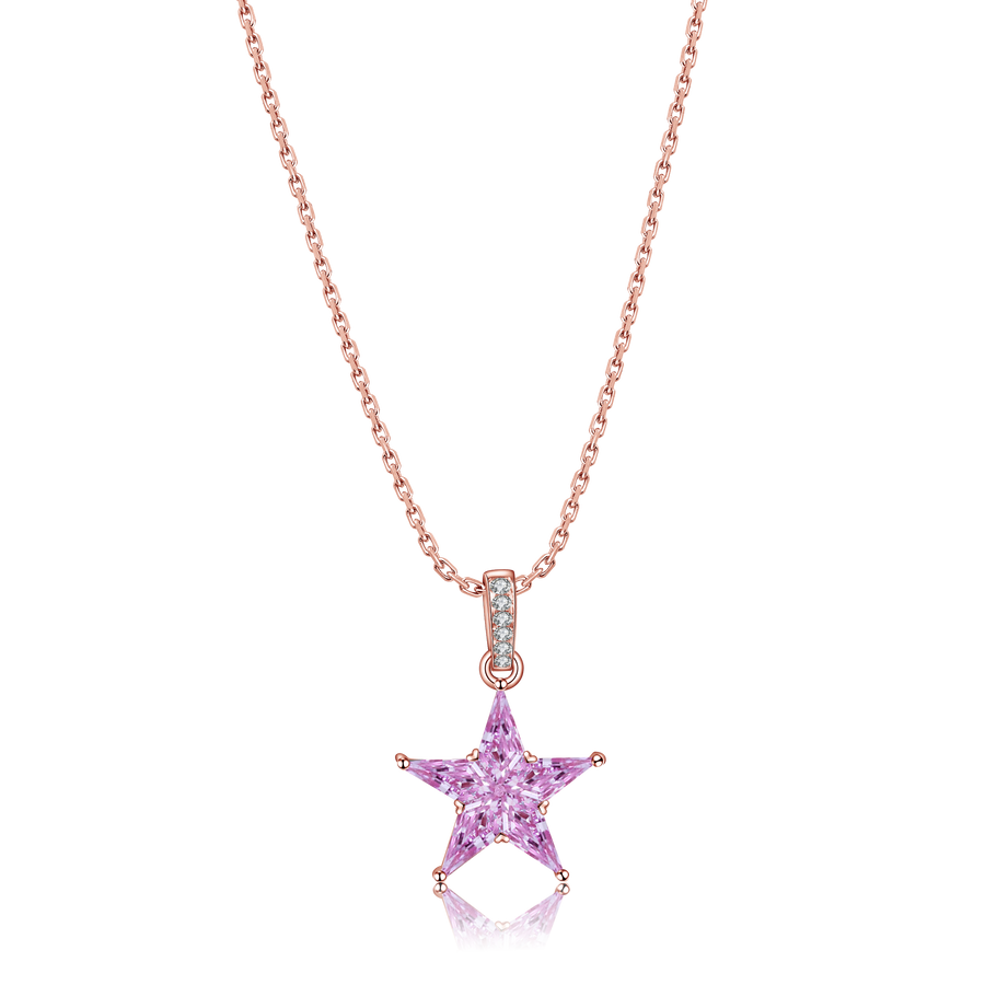 ANSTER Jewelry Custom PT950 Platinum Natural Star Series Gemstone Necklace