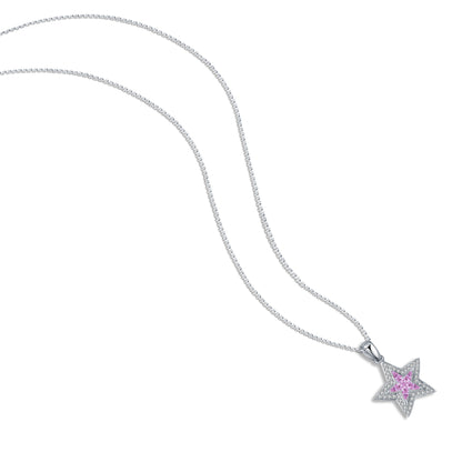 ANSTER Jewelry Customize Platinum PT950 Natural Star Series Gemstone Necklace