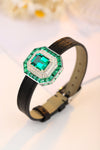 ANSTER JEWELRY 4.4 CTW Asscher Lab Grown Emerald 18K Gold Bracelet