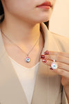 ANSTER Jewelry قلادة أميرة بلاتين PT950 بتصميم قوس قزح من إنتاج المختبر
