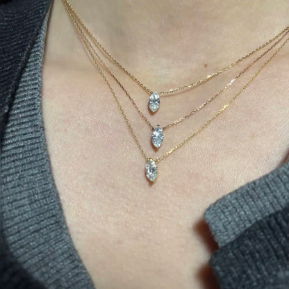 خاتم ألماس من الذهب عيار 18 قيراطًا مقطوع على شكل كمثرى ومُزرع في المختبر من مجوهرات ANSTER مصنوع يدويًا وفقًا لمعايير أخلاقية 