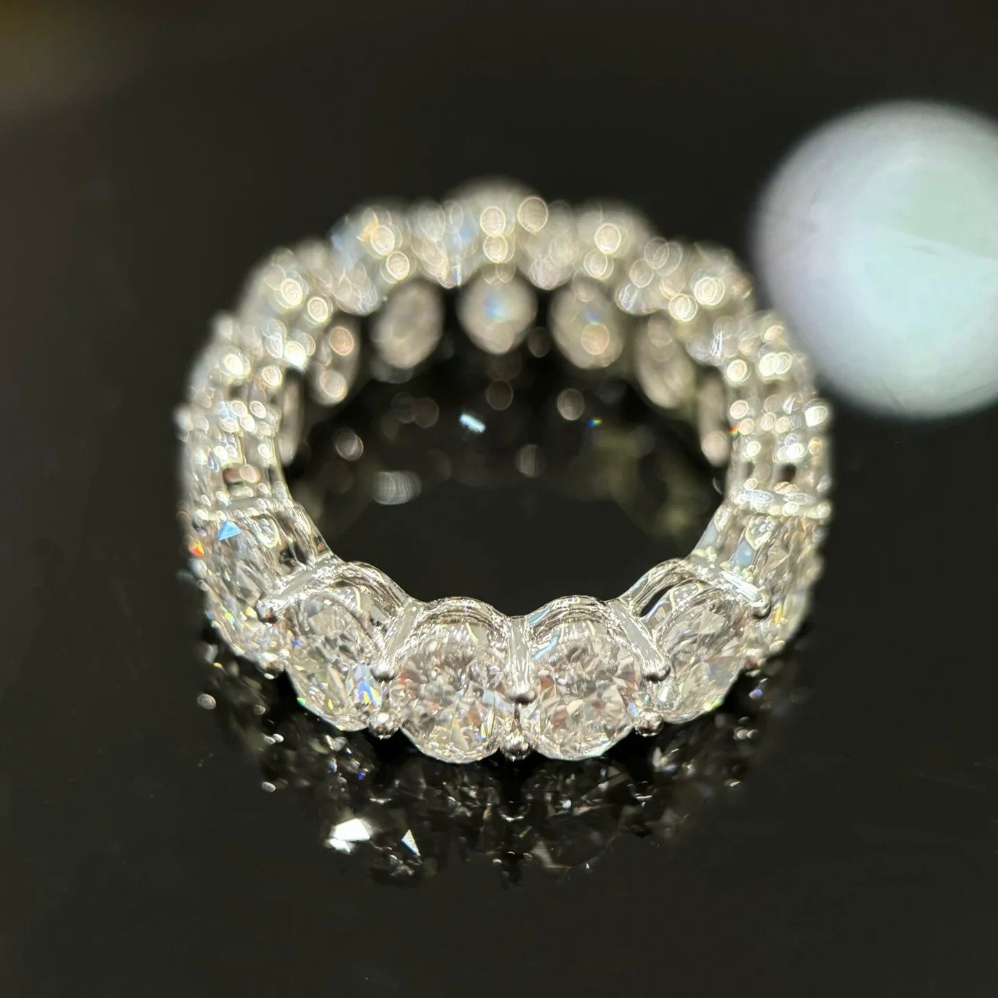 ANSTER Wholesales Price 0.5ct Lab Grown Diamond Eternity Ring with IGI 18K Gold Tennis Ring