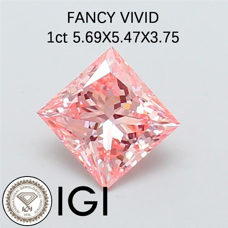 ANSTER Wholesales Price 1ct Lab Grown Pink Loose Diamonds with IGI for Jewelry making