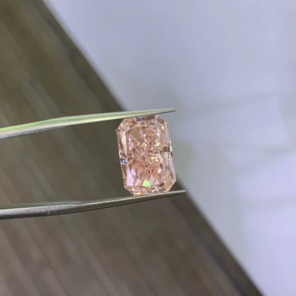 ANSTER Jewelry Platinum PT950 Ring 1ct VVS Fancy Lab Grown Diamond Ring with IGI