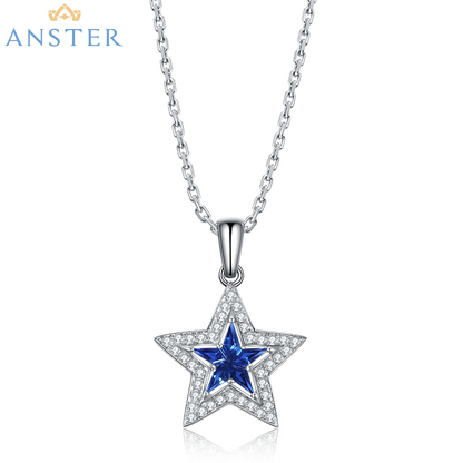 ANSTER Jewelry Customize Platinum PT950 Natural Star Series Gemstone Necklace