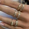 ANSTER Bezel Setting Wholesales Price Melee Round cut Lab Grown Diamond Eternity Ring with IGI