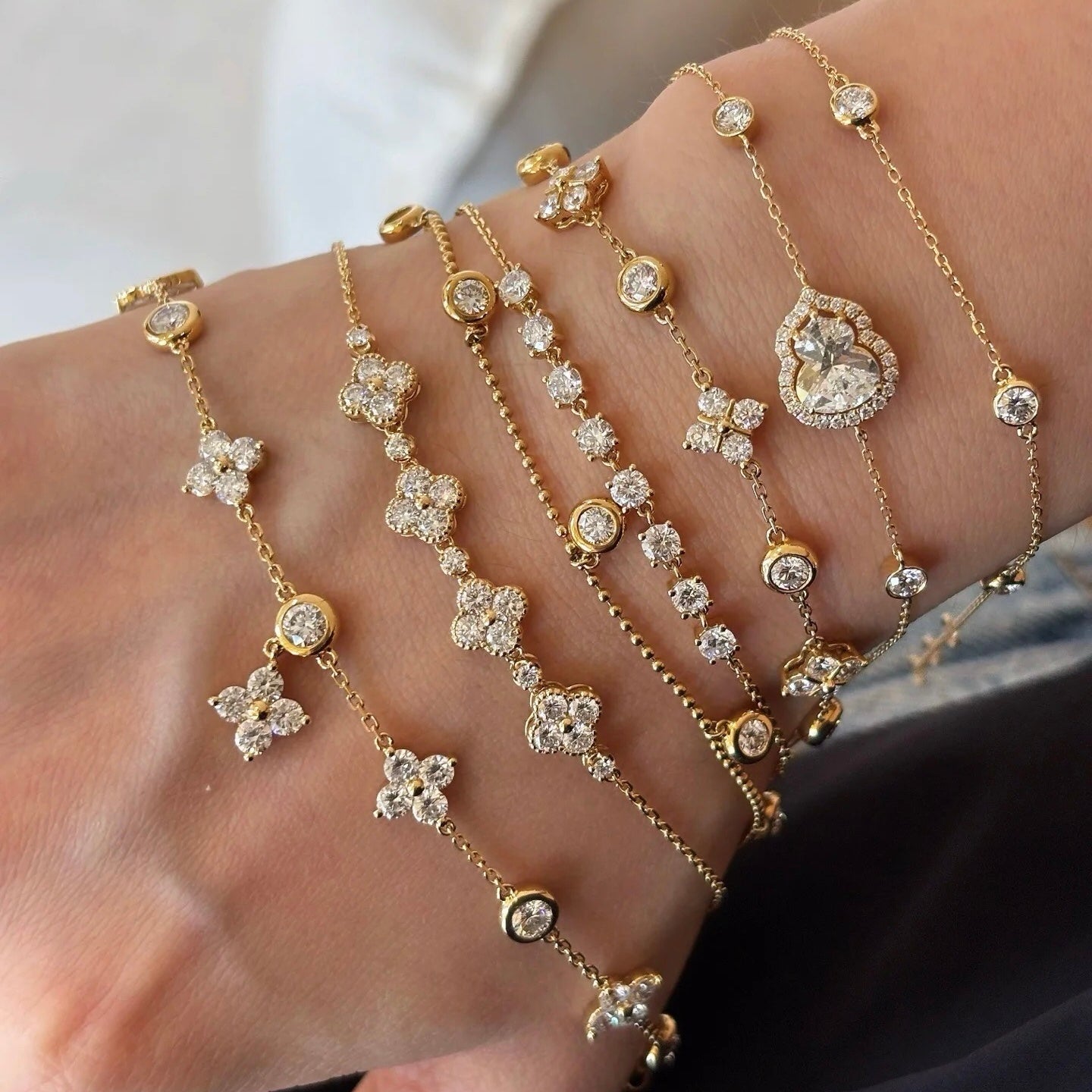 ANSTER Wholesales Price Bezel setting 4mm Lab Grown Diamonds Tennis Bracelet with IGI