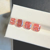 ANSTER Wholesales Price 1ct Cushion cut Pink Lab Grown Diamonds Stud Earrings with IGI