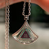 ANSTER Jewelry Custom White Gold Jewelry Lab Grown Emerald Pendant Necklace with GRC Dress Design