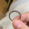 ANSTER Wholesales Price 2.5mm Lab Grown Diamond Half Eternity Ring with IGI PT950 Tennis Ring