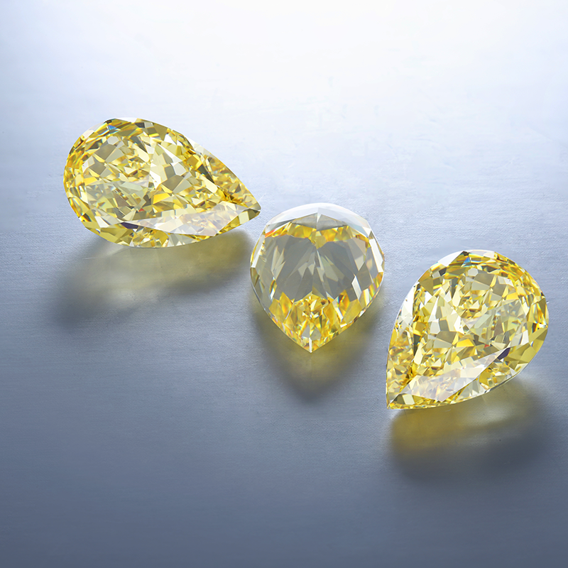 خاتم ألماس من الذهب عيار 18 قيراطًا مقطوع على شكل كمثرى ومُزرع في المختبر من مجوهرات ANSTER مصنوع يدويًا وفقًا لمعايير أخلاقية 