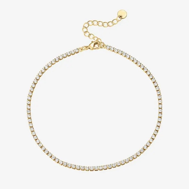 ANSTER Wholesales Price 2.5mm Lab Grown Diamonds Ankle Chain with IGI