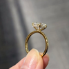 ANSTER Wholesales Price 18K Gold 2ct Oval cut Lab Grown Diamond Ring with IGI