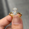 ANSTER Wholesales Price 18K Gold 2ct Oval cut Lab Grown Diamond Ring with IGI