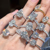 ANSTER Wholesales Price 18K Gold Ring Six Claw Round cut Lab Grown Diamond Ring with IGI