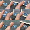ANSTER Platinum Jewelry IGI VVS2 3ct Blue lab Grown Diamond Ring PT950 Ring