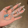ANSTER Wholesales Price Color Melee Round cut Lab Grown Diamond Keychain with IGI White Gold for Phone Pendant