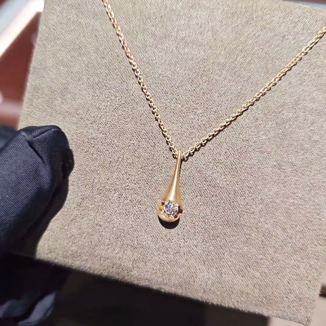 خاتم ألماس من الذهب عيار 18 قيراطًا مقطوع على شكل كمثرى ومُزرع في المختبر من مجوهرات ANSTER مصنوع يدويًا وفقًا لمعايير أخلاقية 