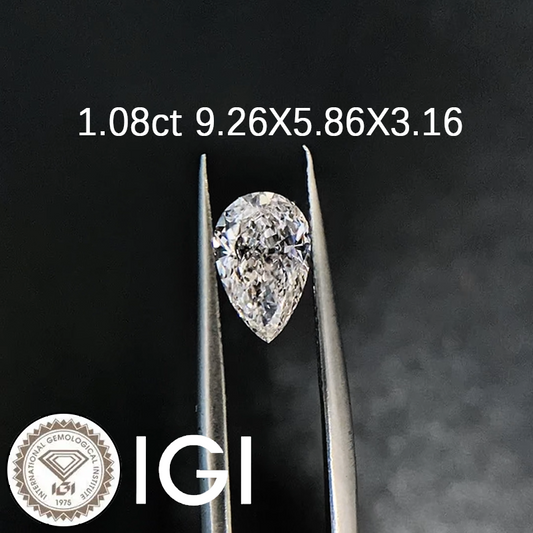 خاتم ألماس من الذهب عيار 18 قيراطًا مقطوع على شكل كمثرى ومُزرع في المختبر من مجوهرات ANSTER مصنوع يدويًا وفقًا لمعايير أخلاقية 