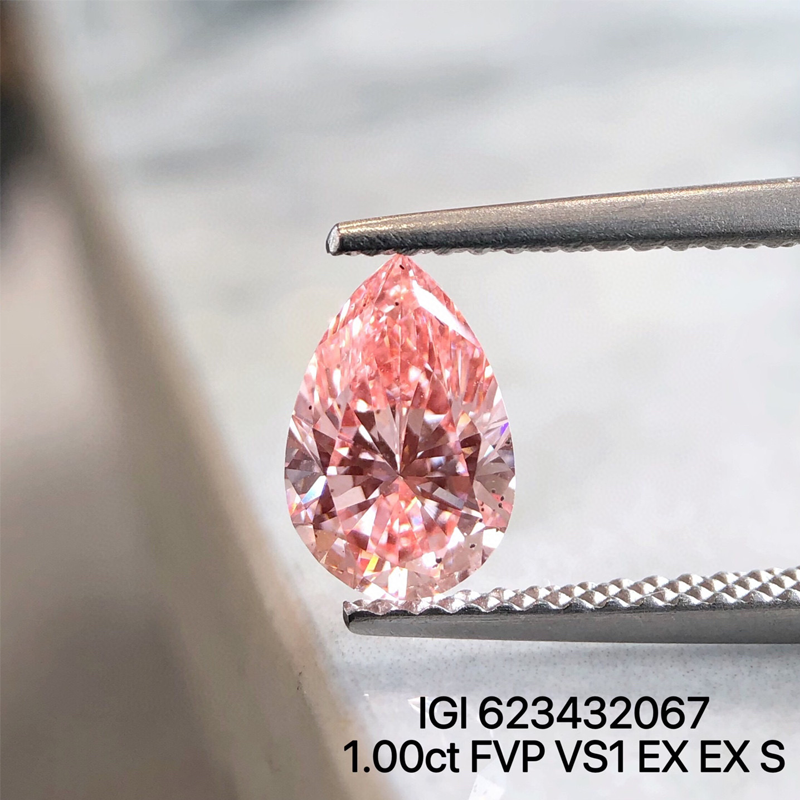ANSTER Wholesales Price 1ct Lab Grown Pink Loose Diamonds with IGI for Jewelry making