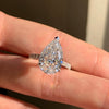 ANSTER Wholesales Price IGI Pear Cut Lab Grown Diamond White Gold Ring Engagement Ring