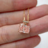 ANSTER Custom Wholesales Price Perfume Bottle Design Fancy Pink Lab Grown Diamond Pendant Necklace with IGI