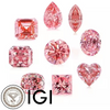 ANSTER Wholesales Price 1ct Cushion cut Pink Lab Grown Diamonds Stud Earrings with IGI