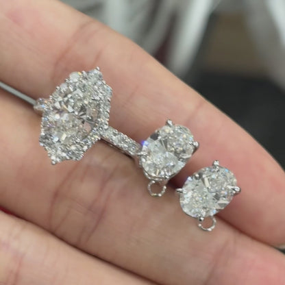 خاتم ألماس من الذهب عيار 18 قيراطًا مقطوع على شكل كمثرى ومُزرع في المختبر من مجوهرات ANSTER مصنوع يدويًا وفقًا لمعايير أخلاقية 