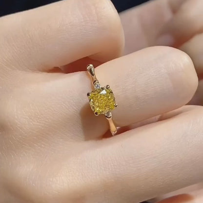 ANSTER Jewelry 18K Gold Ring 1.5ct VVS2 Lab Grown Diamond Ring with IGI