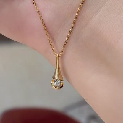 خاتم ألماس من الذهب عيار 18 قيراطًا مقطوع على شكل كمثرى ومُزرع في المختبر من مجوهرات ANSTER مصنوع يدويًا وفقًا لمعايير أخلاقية 