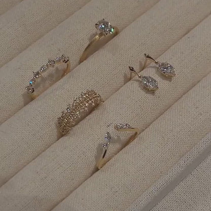 خاتم ألماس من الذهب عيار 18 قيراطًا مقطوع على شكل كمثرى ومُزرع في المختبر من مجوهرات ANSTER مصنوع يدويًا وفقًا لمعايير أخلاقية 