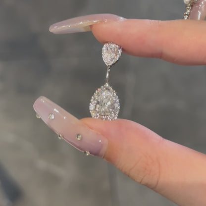 خاتم ألماس من الذهب عيار 18 قيراطًا مقطوع على شكل كمثرى ومُزرع في المختبر من مجوهرات ANSTER مصنوع يدويًا وفقًا لمعايير أخلاقية 