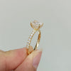 ANSTER Wholesales Price Radiant Cut Lab Grown Diamonds Engagement Ring with IGI 18K Gold Ring