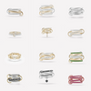 ANSTER Wholesales Price 18K Gold Four Rings Alternating Bands Lab Grown Diamond Ring with IGI Same style as Rose's