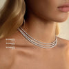 ANSTER Customized Wholesales Price 2-6mm Lab Grown Diamond Tennis Chain Necklace with IGI