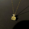 ANSTER Custom Wholesales Price Perfume Bottle Design Fancy Yellow Lab Grown Diamond Pendant Necklace with IGI