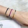 ANSTER JEWELRY Rainbow Gemstone Tennis Chain Platinum PT950 Lab Grown Bracelet