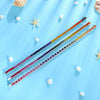 ANSTER JEWELRY Single Row Halo Rainbow Gemstone Tennis Platinum PT950 Lab Grown Bracelet