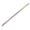 ANSTER JEWELRY Single Row Halo Rainbow Gemstone Tennis Platinum PT950 Lab Grown Bracelet