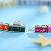 ANSTER JEWELRY Rainbow Gemstone Tennis Platinum PT950 Lab Grown Bracelet for Women