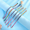 ANSTER JEWELRY Rainbow Gemstone Tennis Platinum PT950 Lab Grown Bracelet for Women