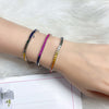 ANSTER JEWELRY Rainbow Gemstone Tennis Platinum PT950 Lab Grown Bracelet for Women