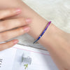 ANSTER JEWELRY Rainbow Gemstone Tennis Platinum PT950 Lab Grown Bracelet for Women
