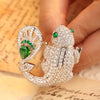 بروش ذهب عيار 18 قيراط من ANSTER JEWELRY على شكل سمكة لطيفة مرصع بأحجار كريمة مخبرية