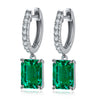 أقراط ANSTER JEWELRY من الذهب عيار 18 قيراطًا مرصعة بالزمرد الصناعي الفيكتوري بوزن إجمالي 2.75 قيراطًا