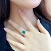 ANSTER JEWELRY 2.2 CTW Oval Lab Grown Emerald 18K Gold Ring