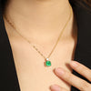ANSTER JEWELRY 1.84 CTW Asscher Lab Grown Emerald 18K Gold Necklace
