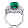 ANSTER JEWELRY 3.18 CTW Victorian Lab Grown Emerald 18K Gold Ring