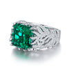 ANSTER JEWELRY 8.5 CTW Asscher Lab Grown Emerald 18K Gold Ring