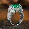 ANSTER JEWELRY 8.5 CTW Asscher Lab Grown Emerald 18K Gold Ring